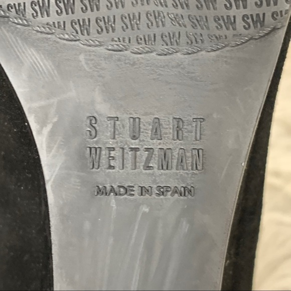 STUART WEITZMAN Suede Wedge Heel Round Toe 8.5 Narrow - Picture 6 of 11